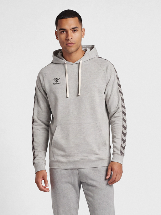 hmlMOVE CLASSIC HOODIE, GREY MELANGE, model