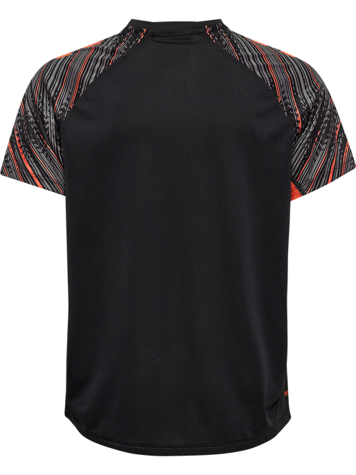 hmlBLAZE PRO TRAINING JERSEY KIDS, BLACK/ORANGE, packshot
