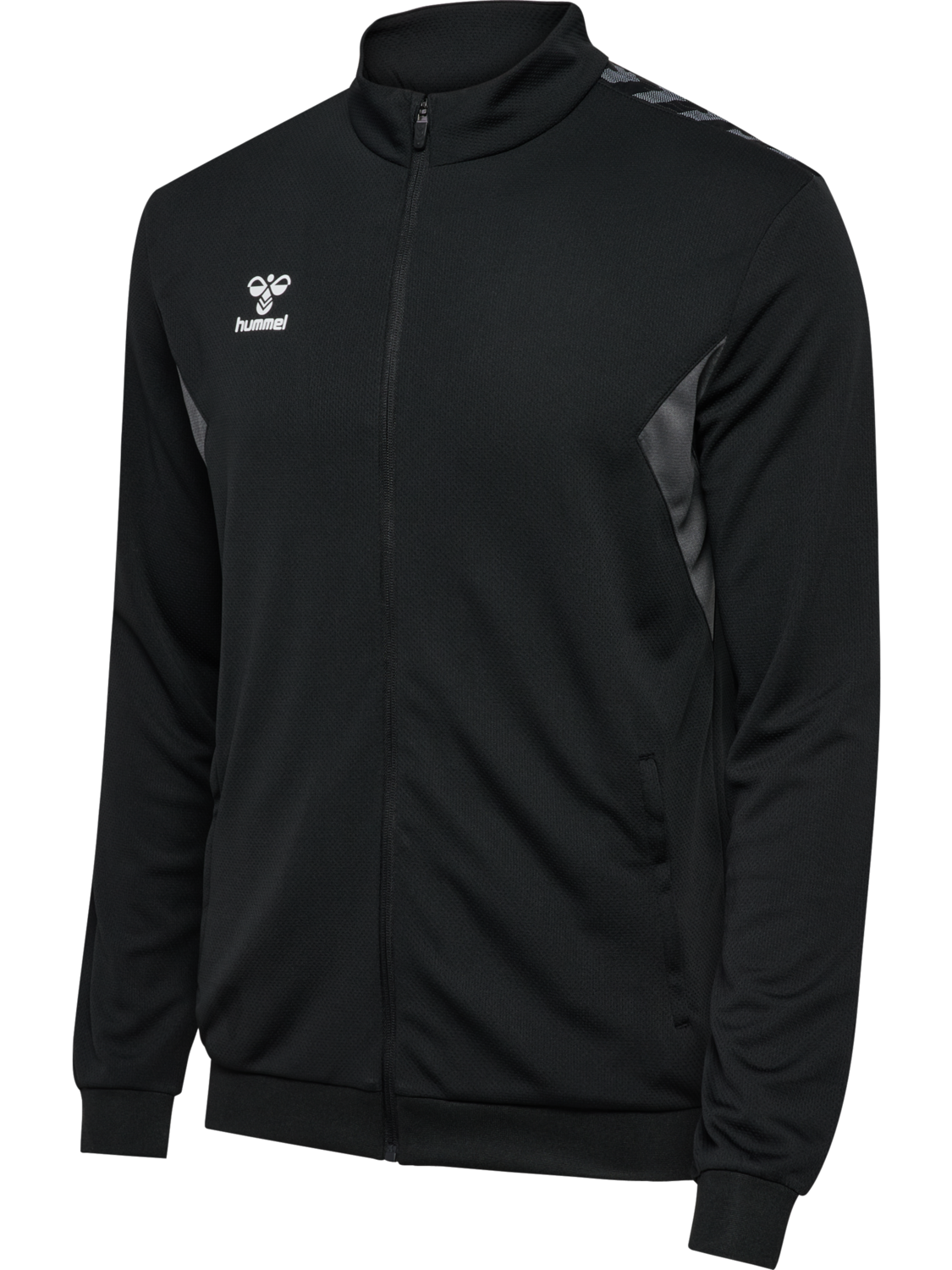 hmlAUTHENTIC PL ZIP JACKET, BLACK, packshot