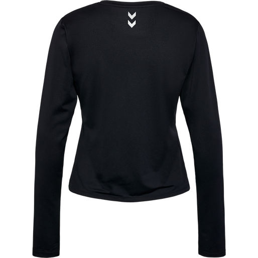 hmlMT AURA MESH T-SHIRT L/S, BLACK hmlMT AURA MESH T-SHIRT L/S, BLACK, packshot