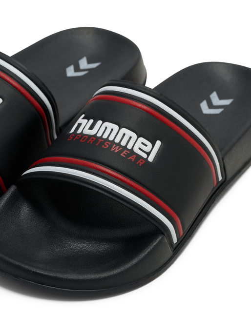 POOL SLIDE RT, BLACK/WHITE/RED, packshot