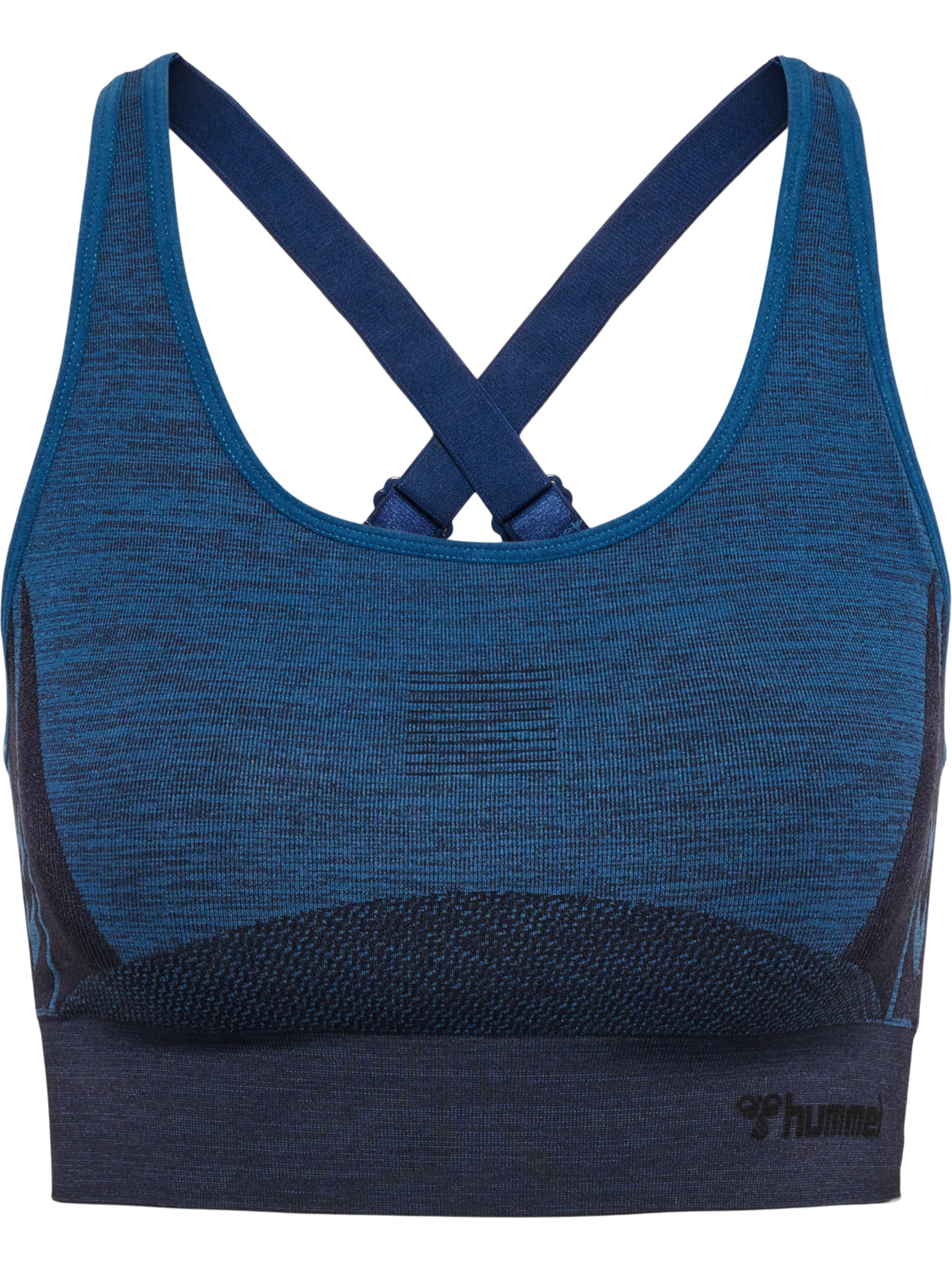 hmlCLEA SEAMLESS  SPORTS TOP, INSIGNIA BLUE MELANGE, packshot