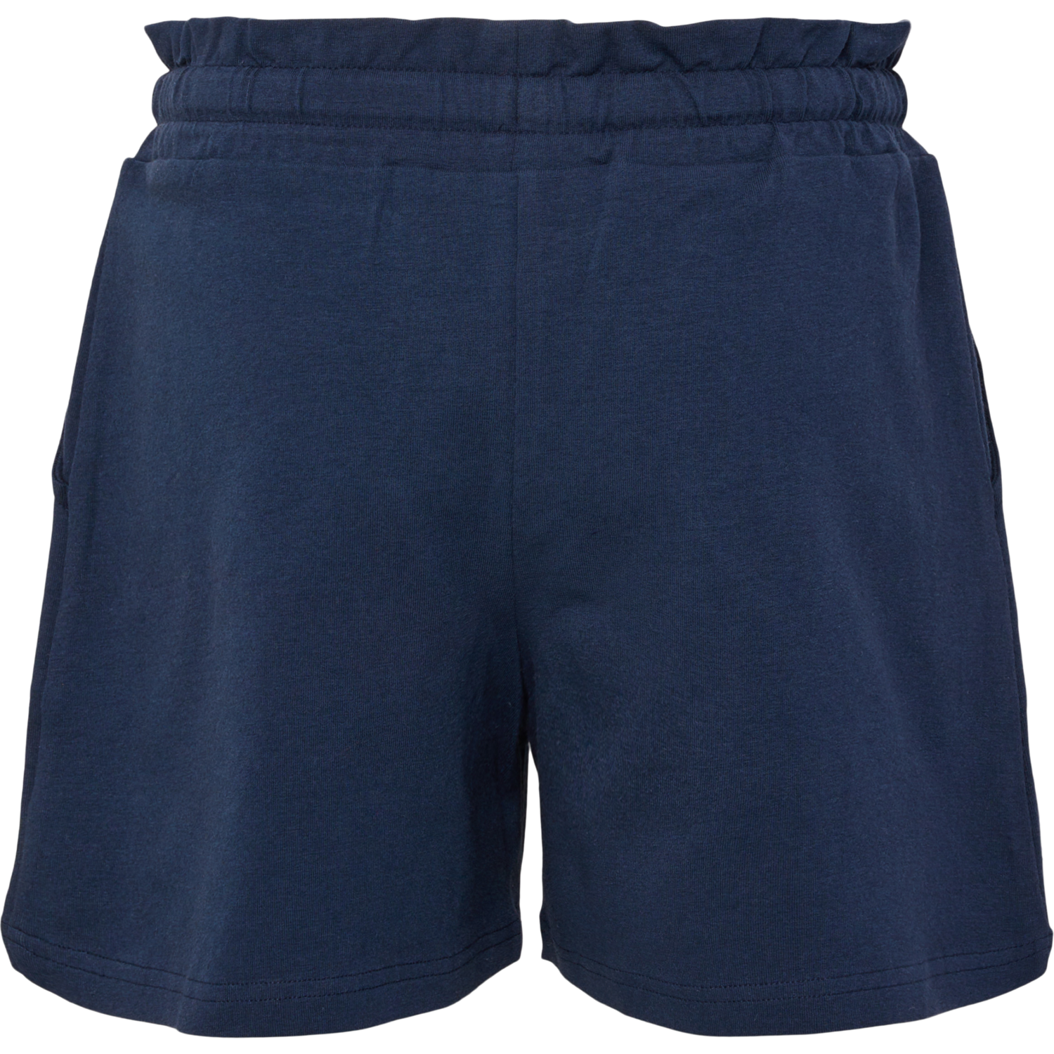 hmlFLOWY RUFFLE SHORTS, BLACK IRIS, packshot