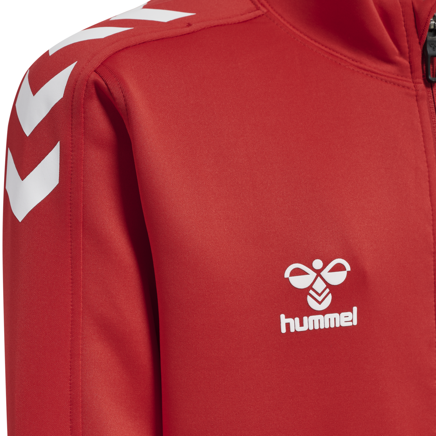 hmlCORE XK POLY ZIP SWEAT KIDS, TRUE RED, packshot