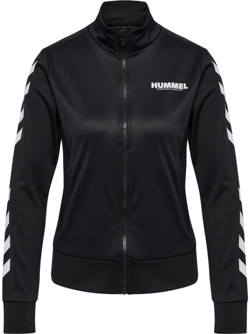 hmlLEGACY EVY POLY ZIP JACKET, BLACK, packshot
