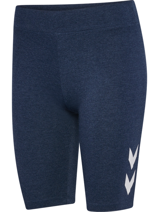 hmlPULSE LOGO MW SHORT TIGHTS, DRESS BLUE MELANGE, packshot