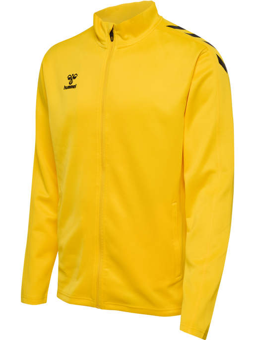 hmlCORE XK POLY ZIP SWEAT, SPORTS YELLOW, packshot