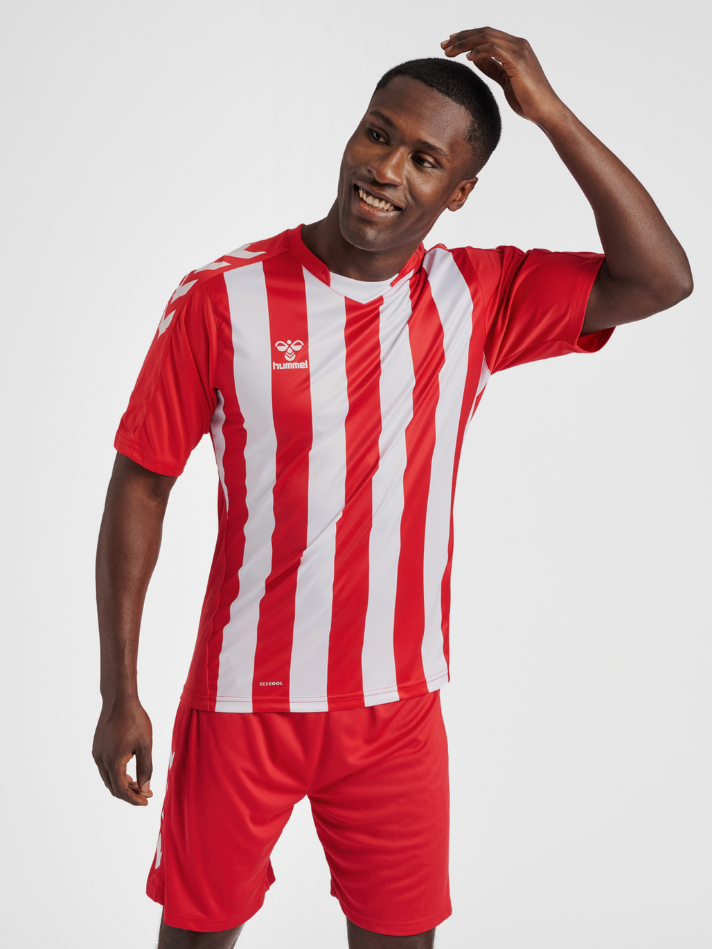 Red and white striped jersey best sale