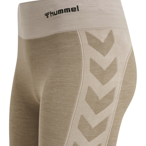 hmlCLEA SEAMLESS MID WAIST TIGHTS, CHATEAU GRAY/DRIFTWOOD MELANGE hmlCLEA SEAMLESS MID WAIST TIGHTS, CHATEAU GRAY/DRIFTWOOD MELANGE, packshot