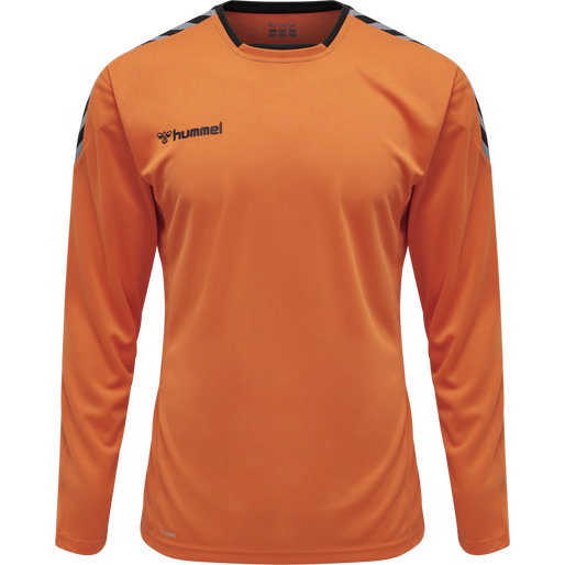 hmlAUTHENTIC POLY JERSEY L/S, TANGERINE, packshot