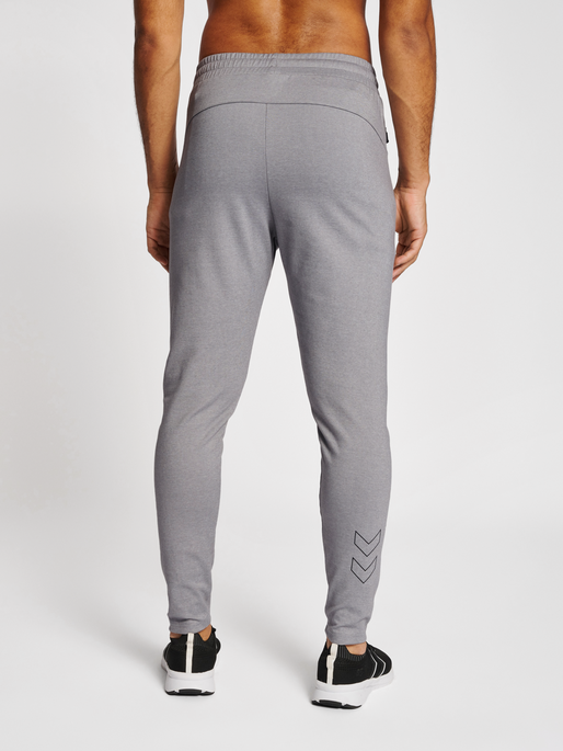 GREY INTERVAL TAPERED MELANGE PANTS hummel MT -