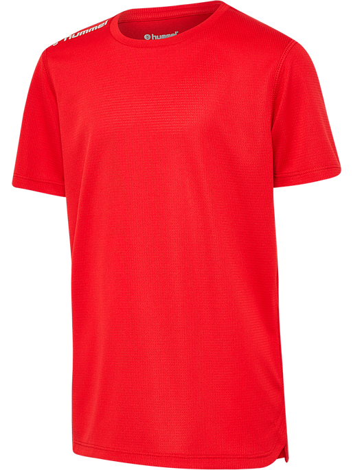 hmlRUN JERSEY S/S KIDS, TANGO RED, packshot