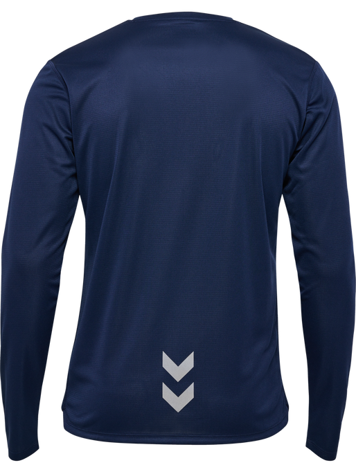 hmlRUN JERSEY L/S, BLACK IRIS, packshot