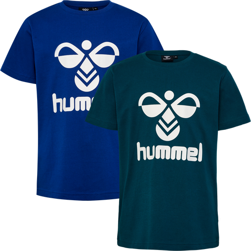 hmlTRES T-SHIRT S/S 2-PK, DEEP TEAL, packshot