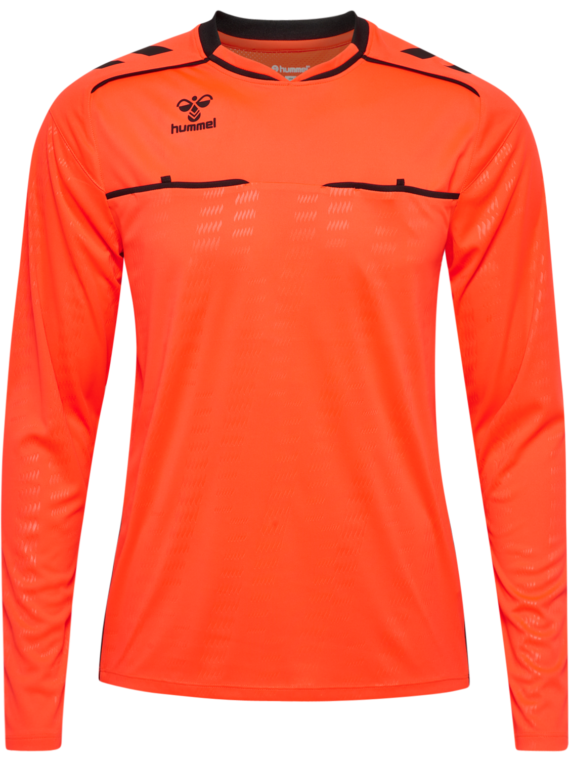hmlREFEREE JERSEY L/S, NEON ORANGE, packshot