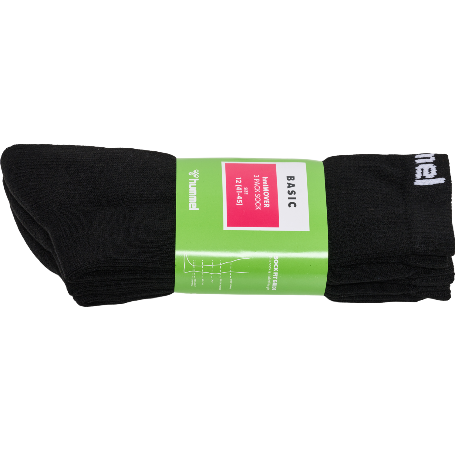 hmlMOVER 3-PACK SOCKS, BLACK, packshot