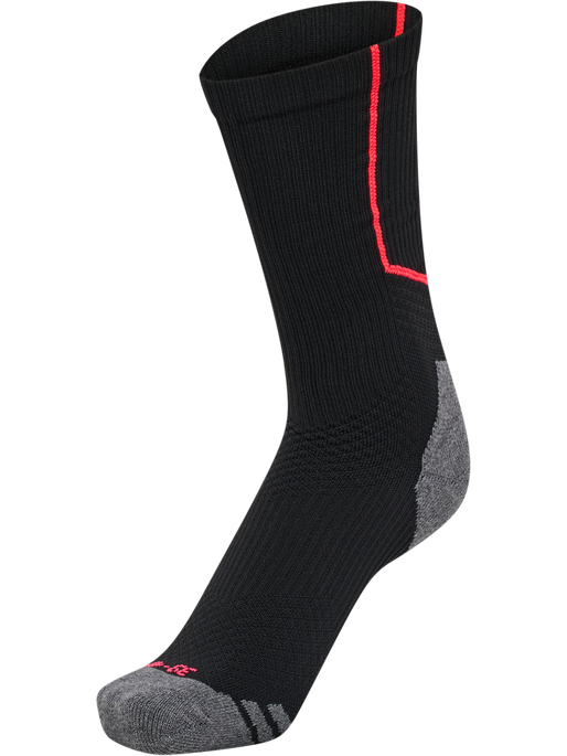 hmlPRO TRAINING SOCKS LOW, BLACK/DIVA PINK, packshot