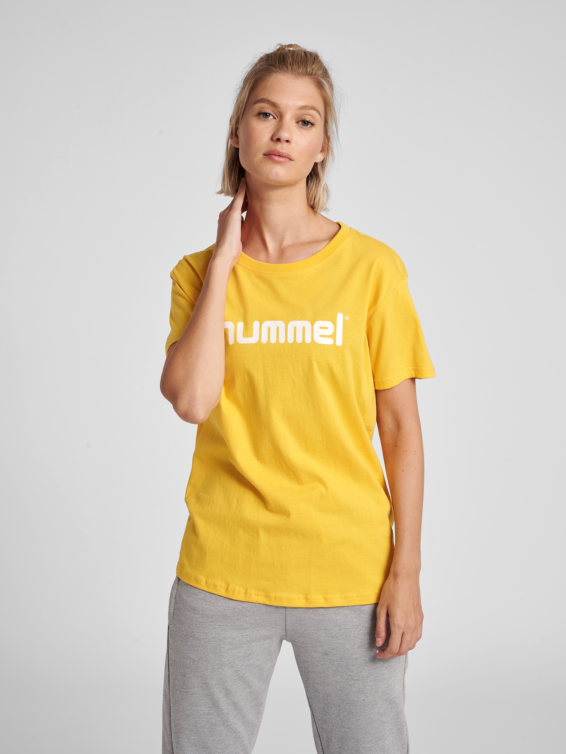 Hummel Womens Ladies Sport Training Casual Cotton Short Sleeve SS T-Shirt Tee 