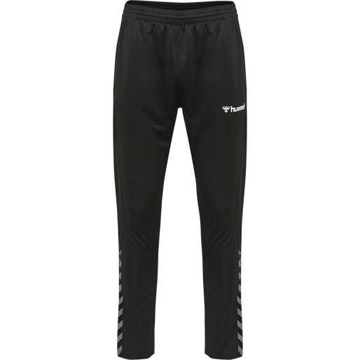 hmlAUTHENTIC POLY PANT, BLACK/WHITE, packshot