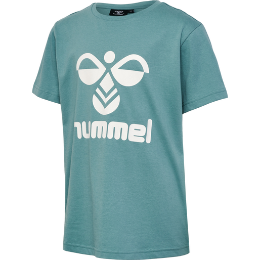 hmlTRES T-SHIRT S/S 2-PK, MINERAL BLUE/DECO ROSE, packshot