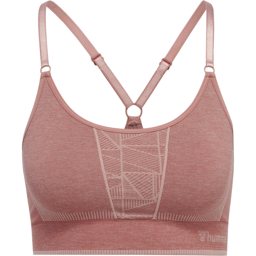 hmlMT ENERGY SEAMLESS SPORTS TOP, WITHERED ROSE/ROSE TAN MELANGE, packshot