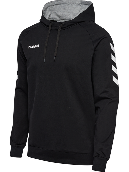 HMLGO COTTON HOODIE, BLACK, packshot