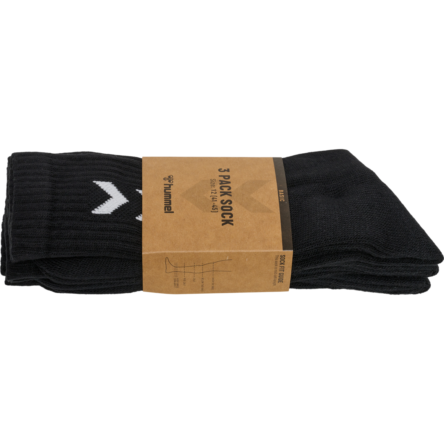 3-Pack Basic Sock, BLACK, packshot