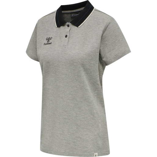 hmlMOVE POLO WOMAN, GREY MELANGE, packshot
