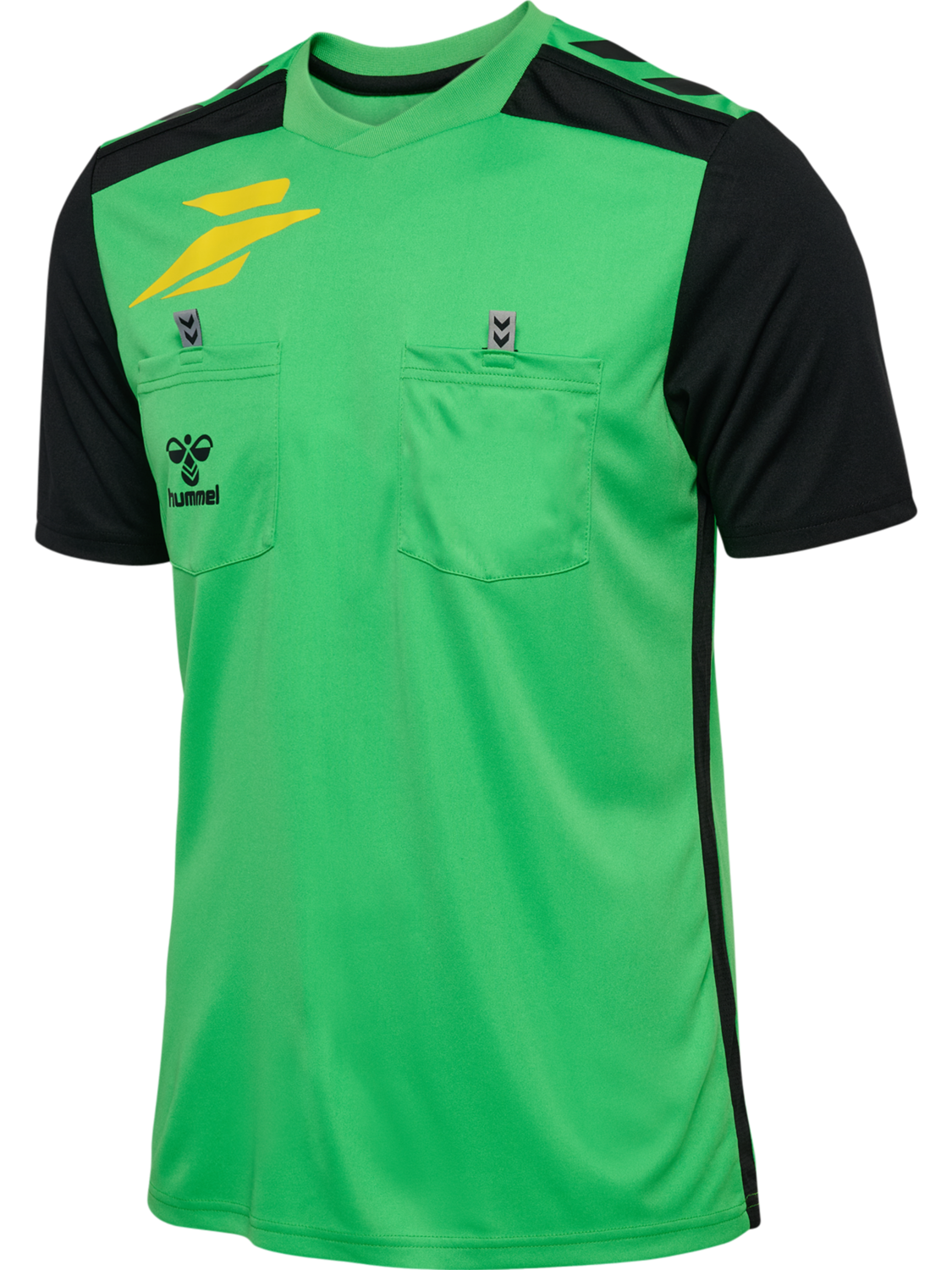 FFHB NEW REFEREE JERSEY S/S, POISON GREEN WO SPONSOR, packshot