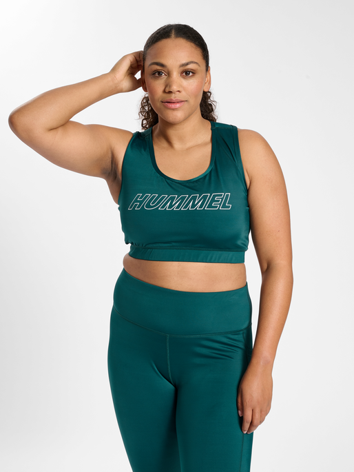 hummel TE CURVY SPORTS BRA PLUS - DEEP TEAL