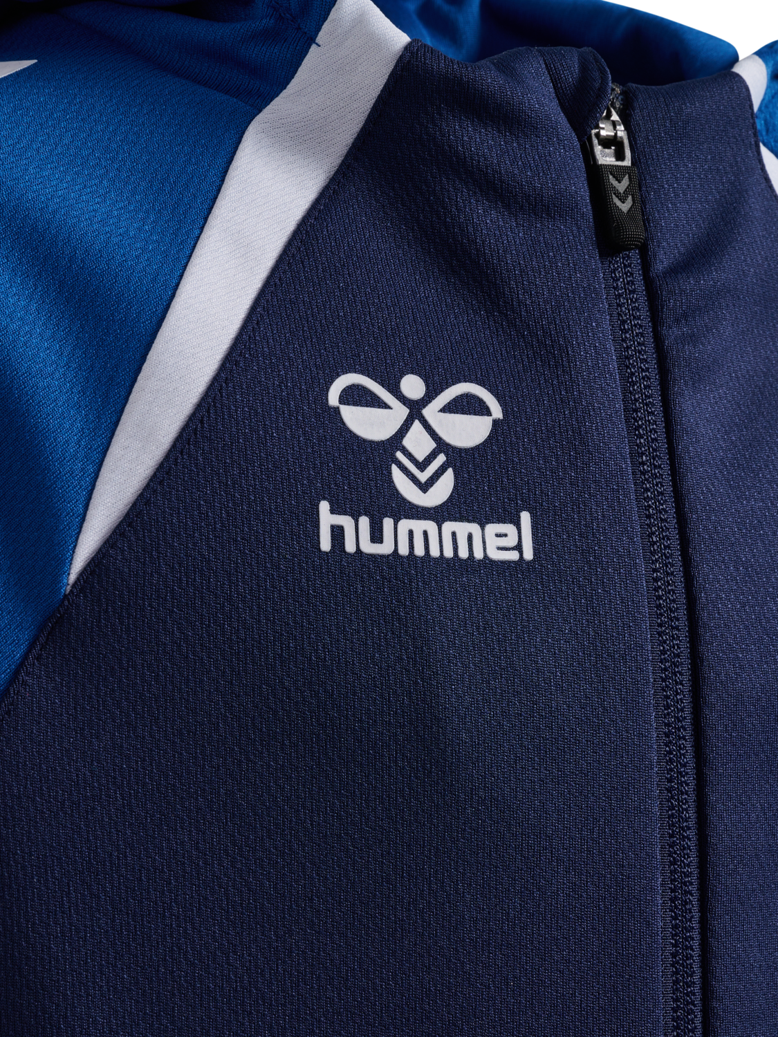 hmlLEAD 2.0 ZIP HOODIE KIDS, MARINE/TRUE BLUE, packshot