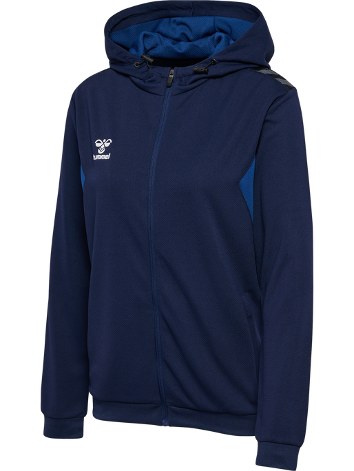 hmlAUTHENTIC PL ZIP HOODIE WOMAN, MARINE hmlAUTHENTIC PL ZIP HOODIE WOMAN, MARINE, packshot