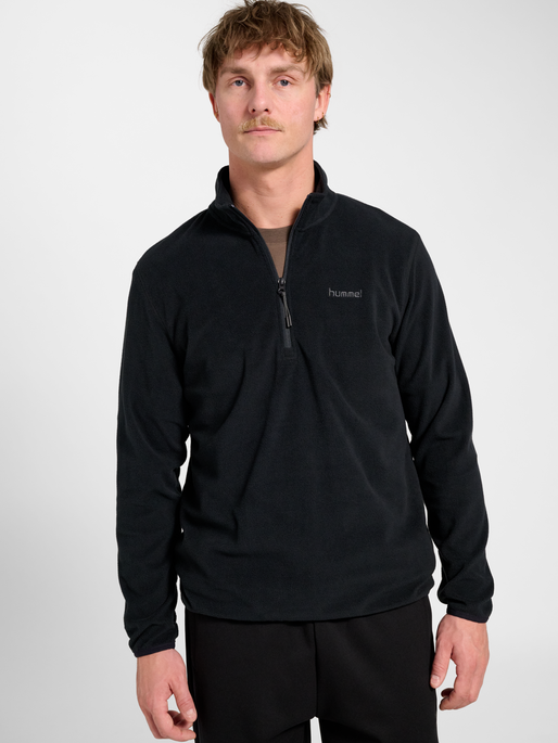 hmlACTIVE HALFZIP FLEECE JACKET, BLACK, model