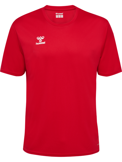 hmlESSENTIAL JERSEY S/S, TRUE RED, packshot
