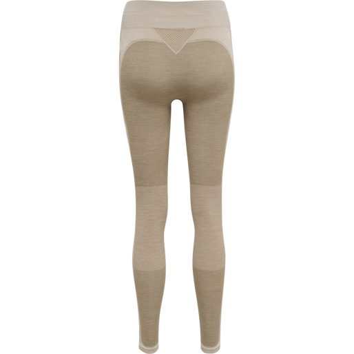 hmlCLEA SEAMLESS MID WAIST TIGHTS, CHATEAU GRAY/DRIFTWOOD MELANGE hmlCLEA SEAMLESS MID WAIST TIGHTS, CHATEAU GRAY/DRIFTWOOD MELANGE, packshot
