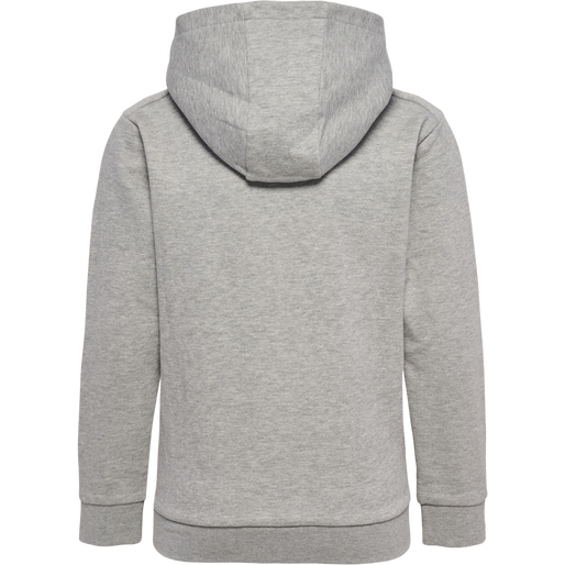 hmlOFFGRID HOODIE KIDS, GREY MELANGE/FORGED IRON, packshot
