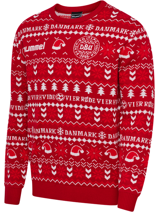 DBU FAN 25 CHRISTMAS SWEATER, TANGO RED, packshot
