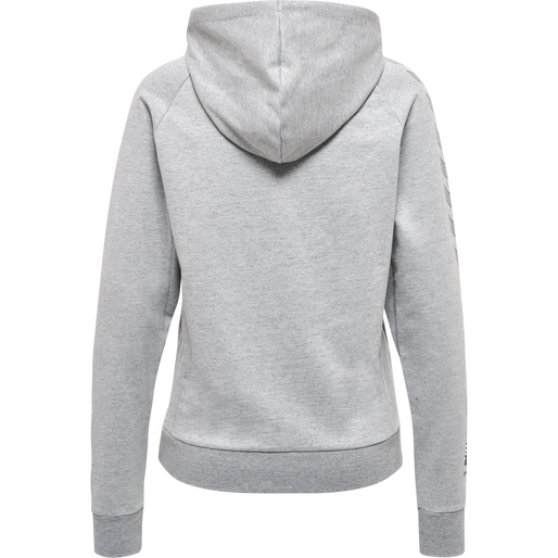 hmlMOVE GRID COTTON HOODIE WOMAN, GREY MELANGE, packshot