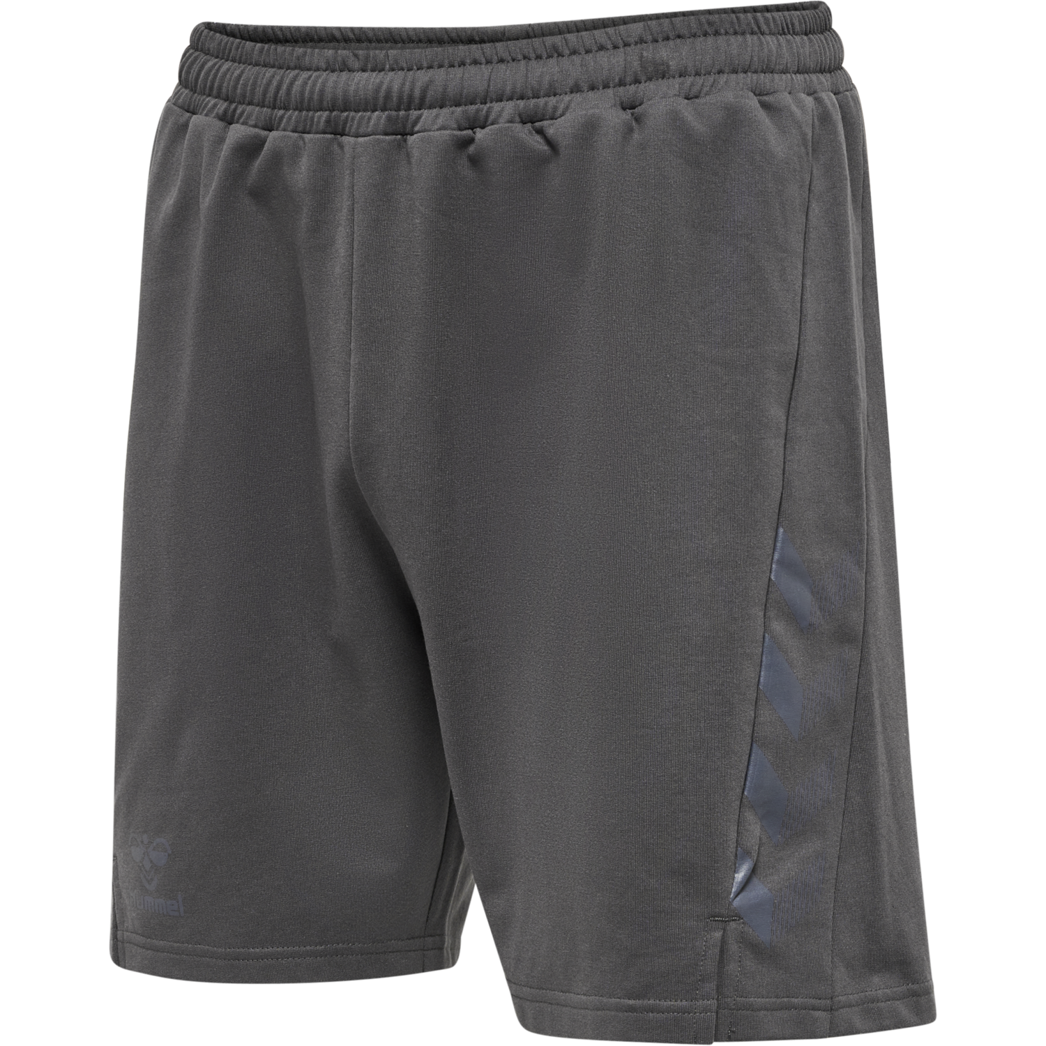 hmlOFFGRID COTTON SHORTS, FORGED IRON/JET BLACK, packshot