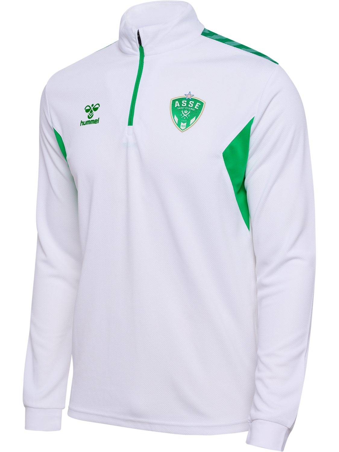 ASSE 23/24 WARM UP HALF ZIP SWEAT, BRIGHT WHITE, packshot
