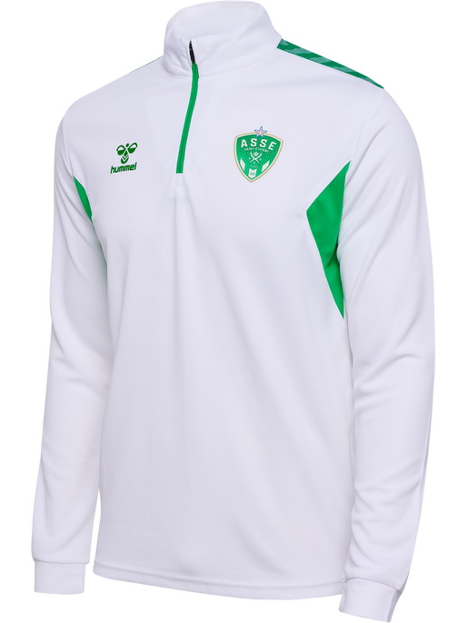 ASSE 23/24 WARM UP HALF ZIP SWEAT, BRIGHT WHITE, packshot