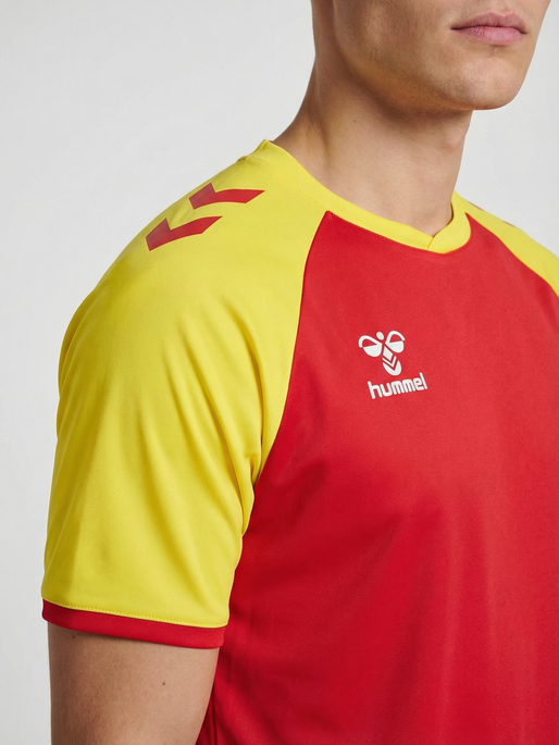 hmlMATCH LEAGUE JERSEY S/S, TRUE RED/BLAZING YELLOW, model