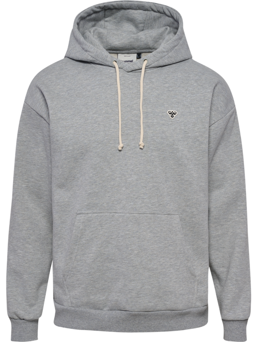 hmlLOOSE HOODIE BEE, GREY MELANGE, packshot