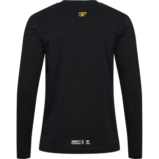 hmlAMNESTY T-SHIRT L/S, BLACK, packshot