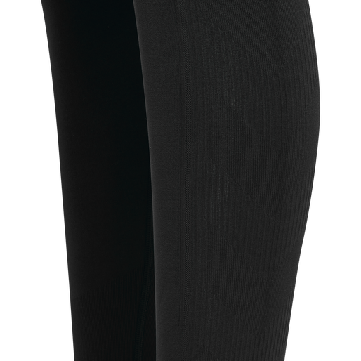 hmlTIF SEAMLESS HIGH WAIST TIGHTS, BLACK, packshot