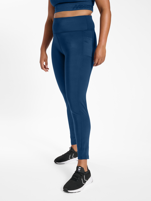 hummel TE CURVY HIGH WAIST TIGHTS PLUS - INSIGNIA BLUE