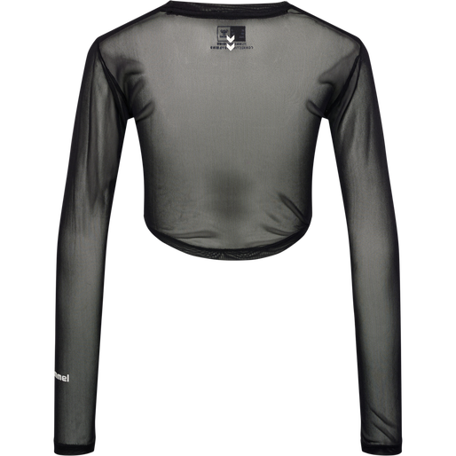 hmlMT FIERCE MESH T-SHIRT L/S, BLACK, packshot