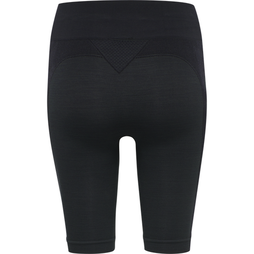 hmlCLEA SEAMLESS CYCLING SHORTS, BLACK MELANGE, packshot