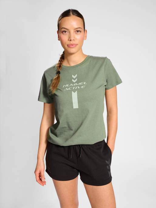 hummel ACTIVE GRAPHIC CO TEE S/S WOMAN - SPRAY | hummel.net