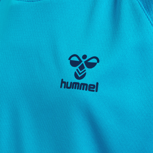 hmlONGRID POLY JERSEY S/S KIDS, ATOMIC BLUE/MARINE, packshot